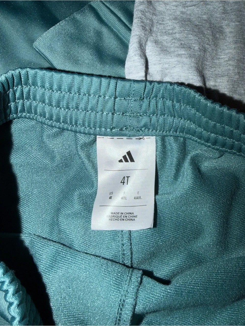 adidas 3 piece Kids Teal Tracksuit Set